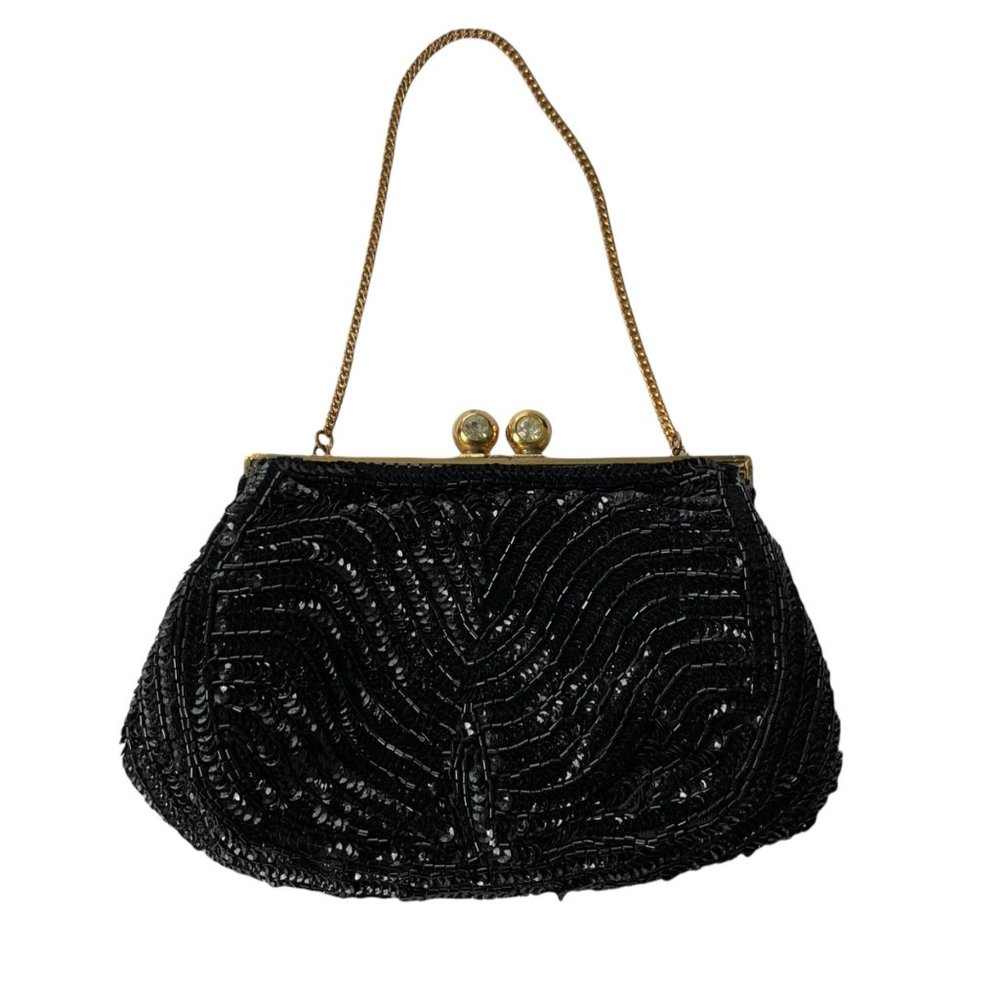 🟣 MAGID Women's Beaded Formal Snap Coin Retro Chained Purse